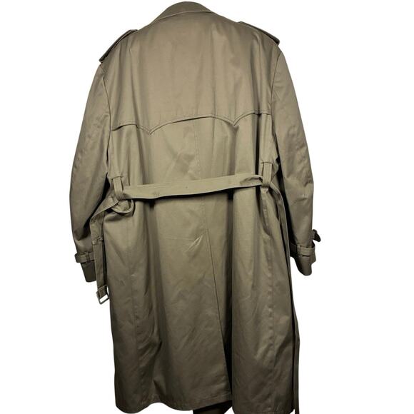 Vintage Alexander Lloyd Trench Coat Men Size 54 REG 3XL Classic Quiet Luxury - Picture 2 of 10